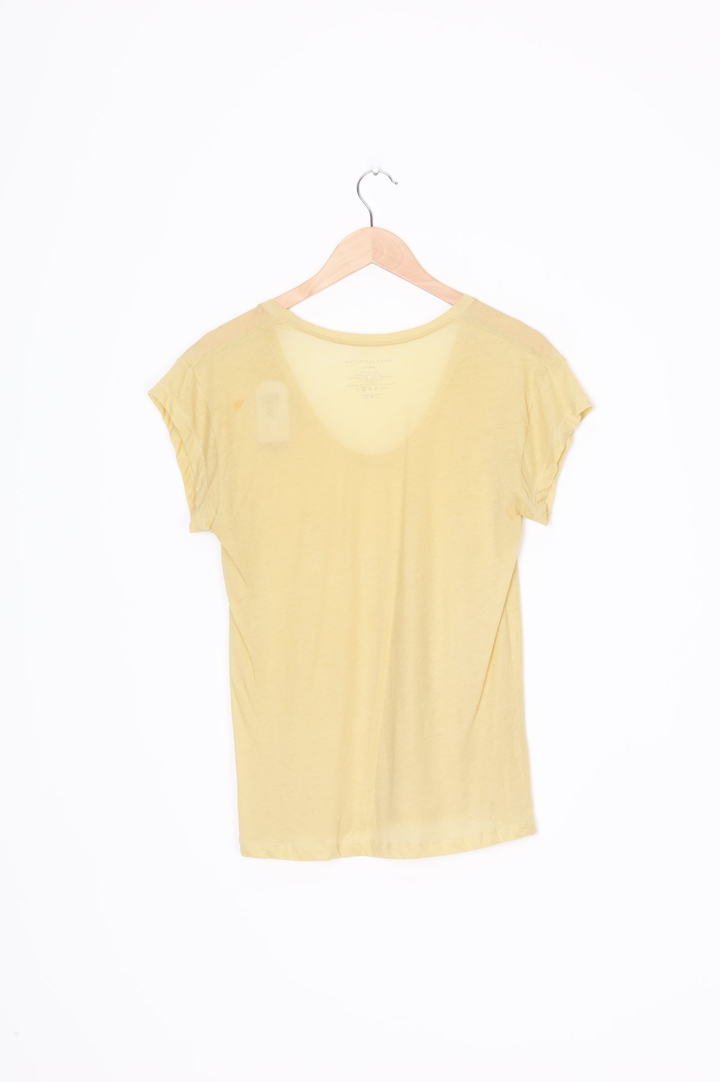 Dries Van Noten Womens Yellow Top Size S
