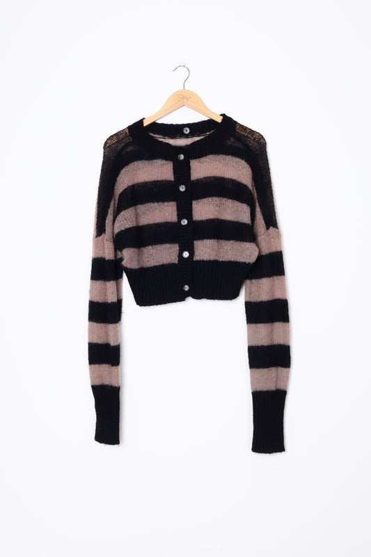 Taylor Womens Brown Cardigan Size S