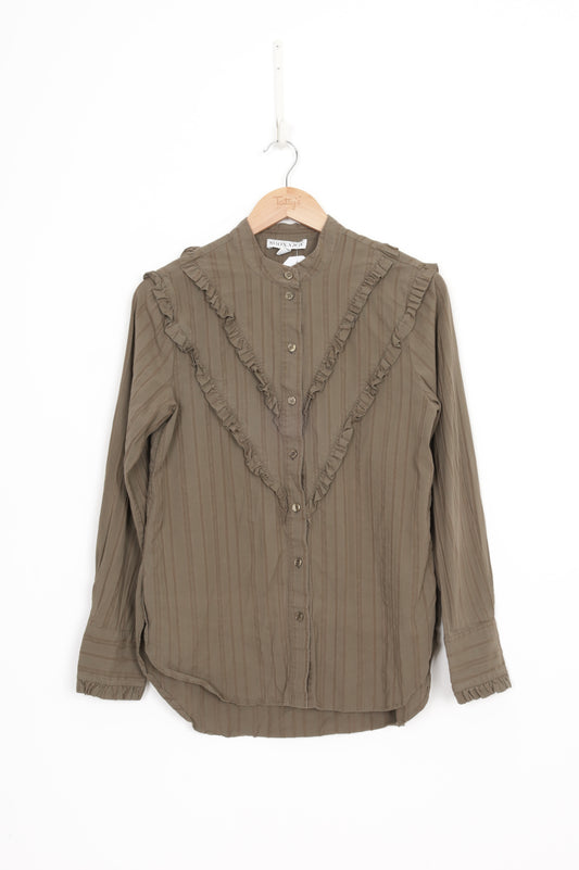 Shona Joy Womens Green Shirt Size 8