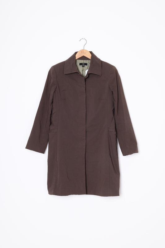 Cue Womens Brown Coat Size 10