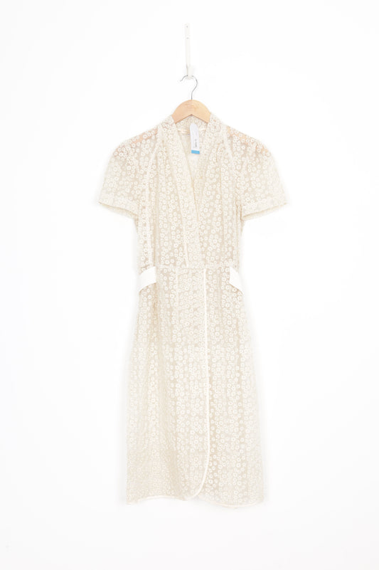 Ingrid Starnes Womens Cream Dress Size 12