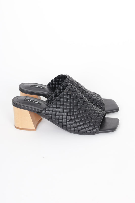 La Tribe Womens Black Shoes Size EU 39