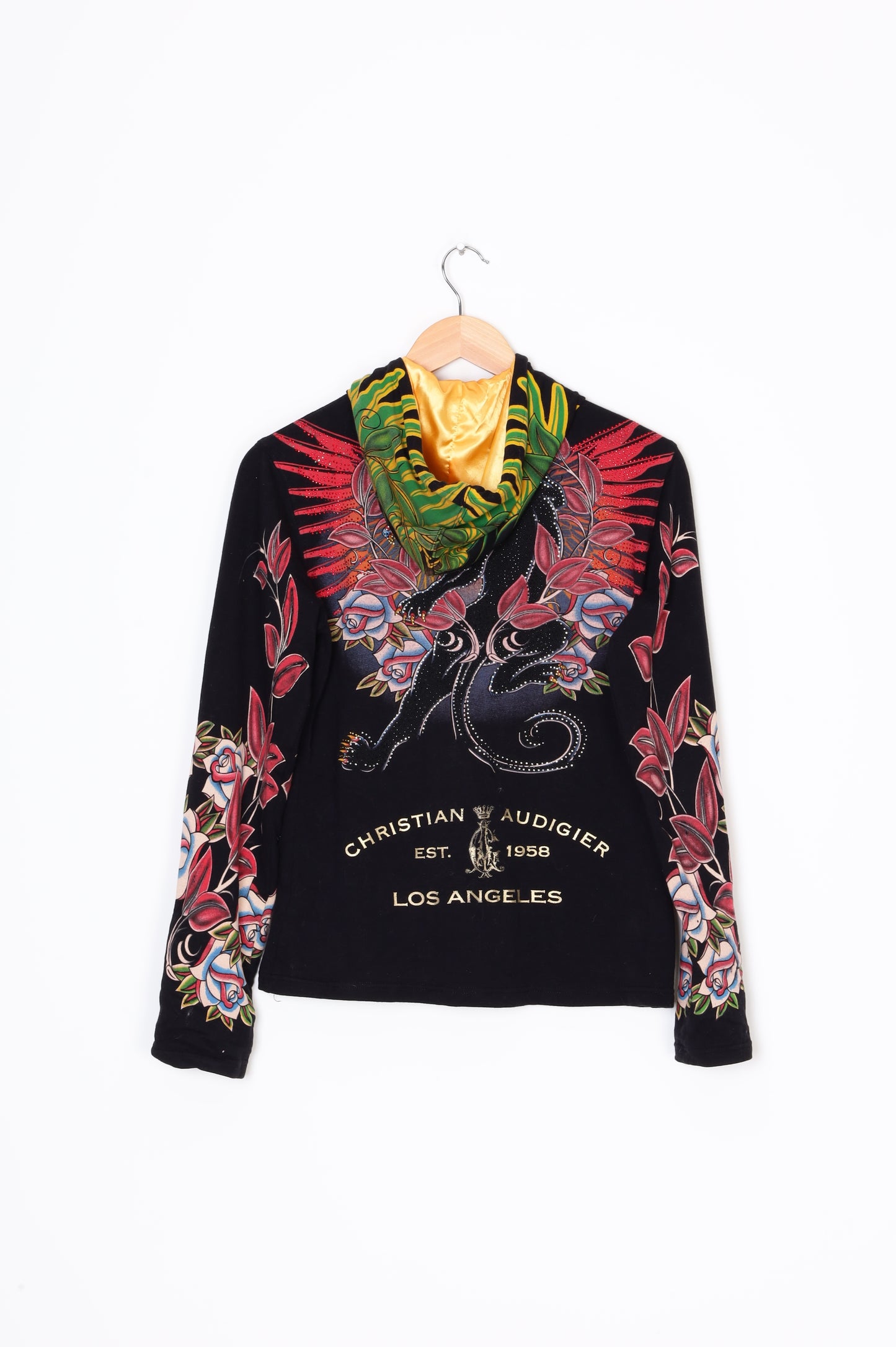 Christian Audigier Womens Black Sweatshirt Size M