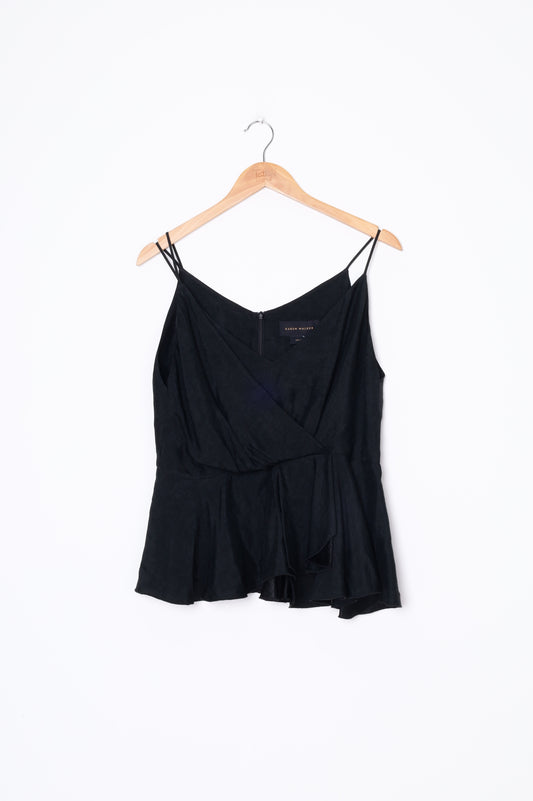 Karen Walker Womens Black Top Size 10