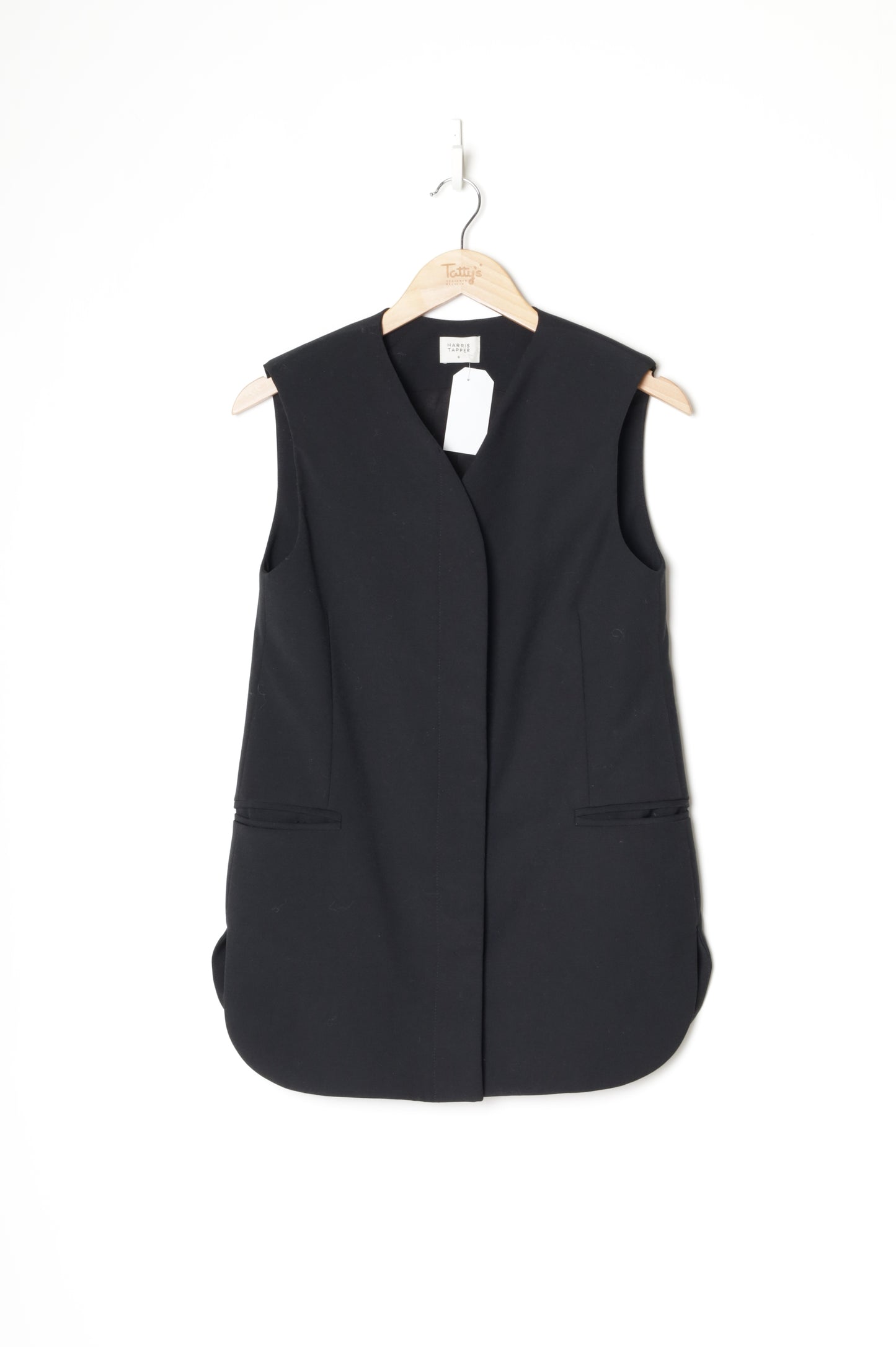 Harris Tapper Womens Black Vest Size 6