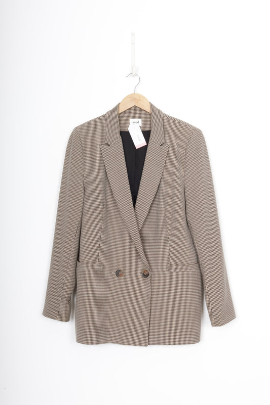 Seed Womens Brown Blazer Size 14
