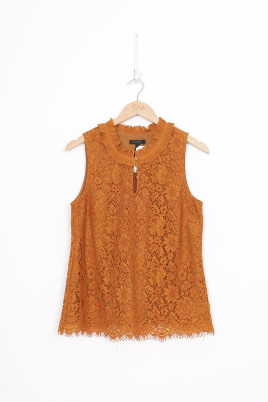 J.Crew Womens Orange Top Size S