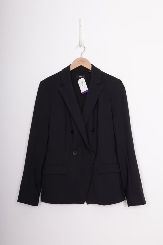 Theory Womens Black Blazer Size 10