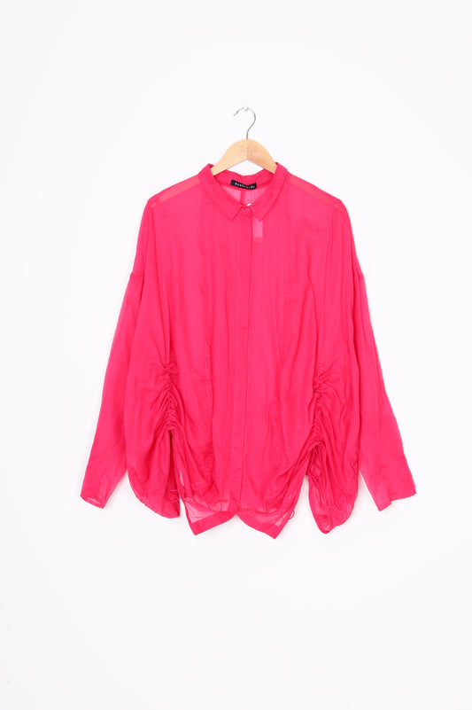 Rundholz Womens Pink Blouse Size M