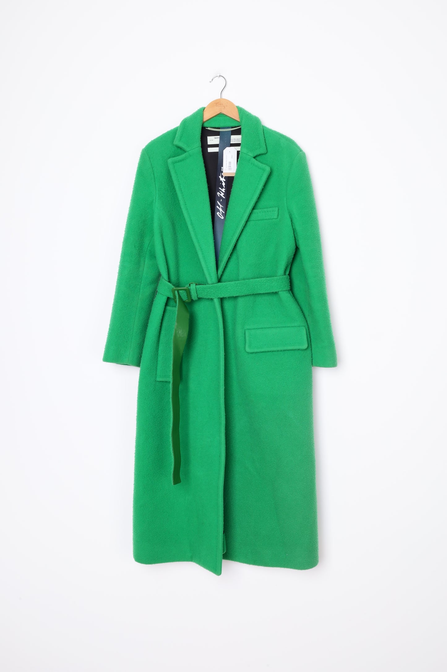 Off-White Womens Green Coat Size 38