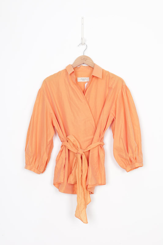 Weekend MaxMara Womens Orange Shirt Size 8