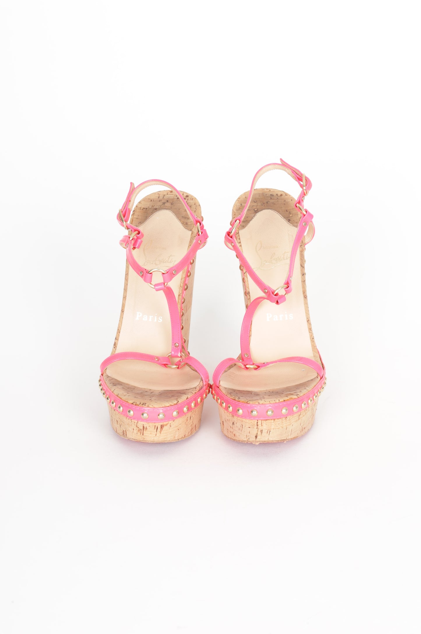 Christian Louboutin Womens Pink Heels Size EU 38