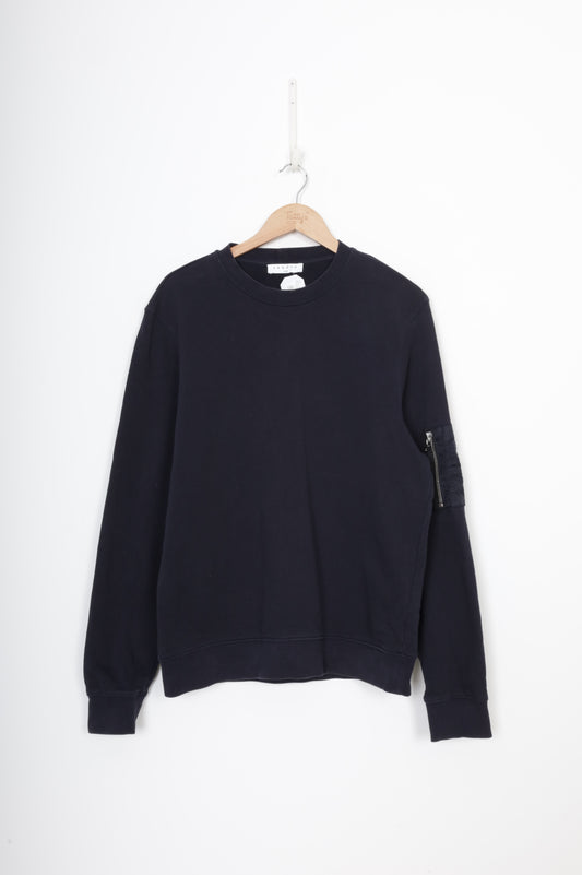 Sandro Mens Blue Sweatshirt Size M