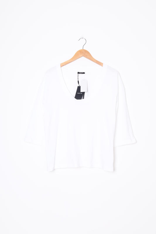 Massimo Dutti Womens White Top Size M
