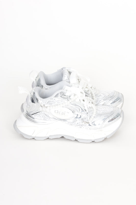 Ocai Womens Silver Sneakers Size EU 37