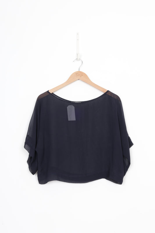 Knuefermann Womens Blue Top Size S