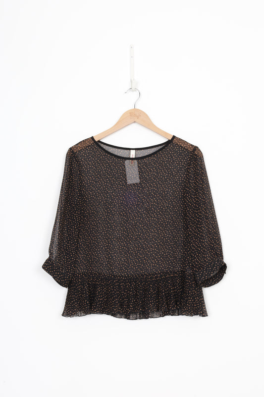 Sylvester Womens Black Top Size S