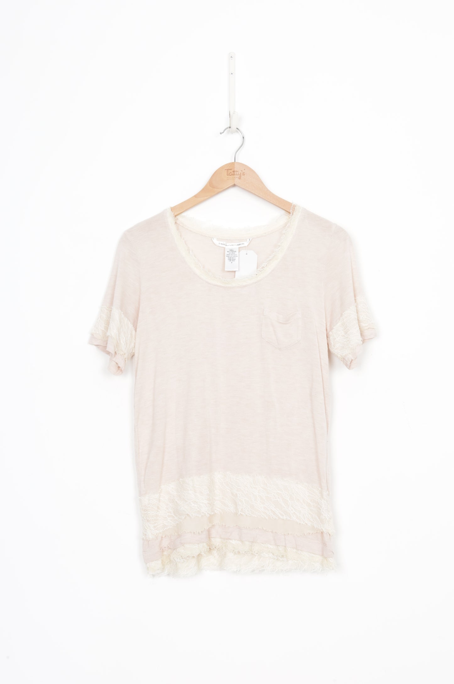 Diane von Furstenberg Womens Pink Top Size SP