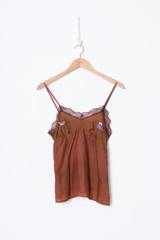 Custo Barcelona Womens Brown Top Size 1