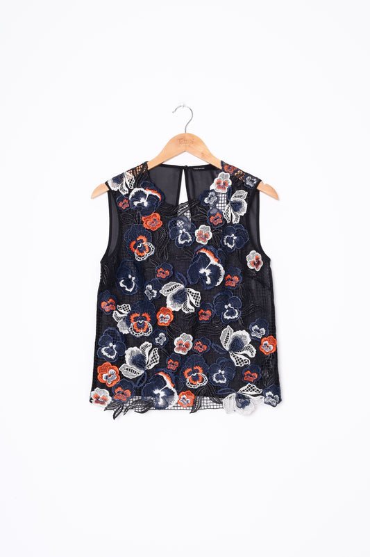 Karen Millen Womens Black Top Size 10