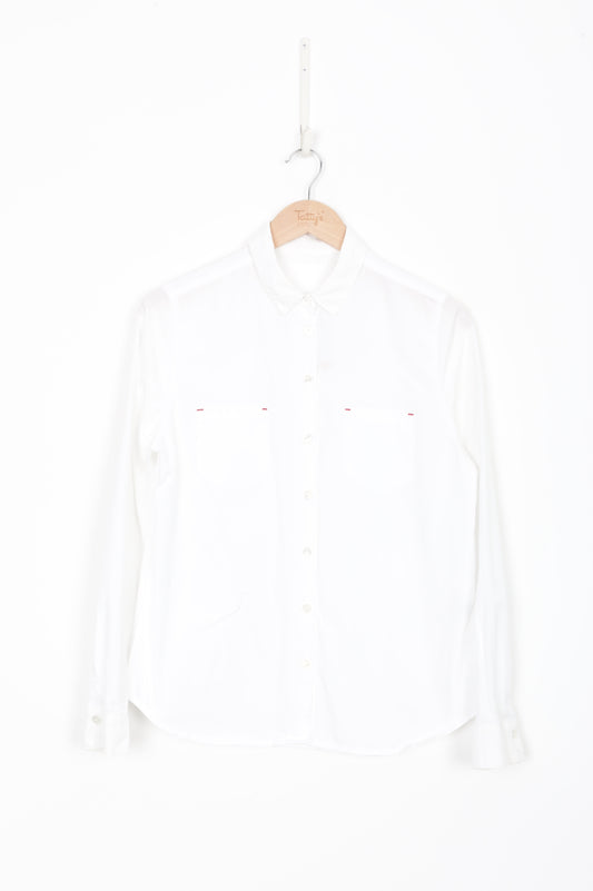Jaimie Womens White Shirt Size 10