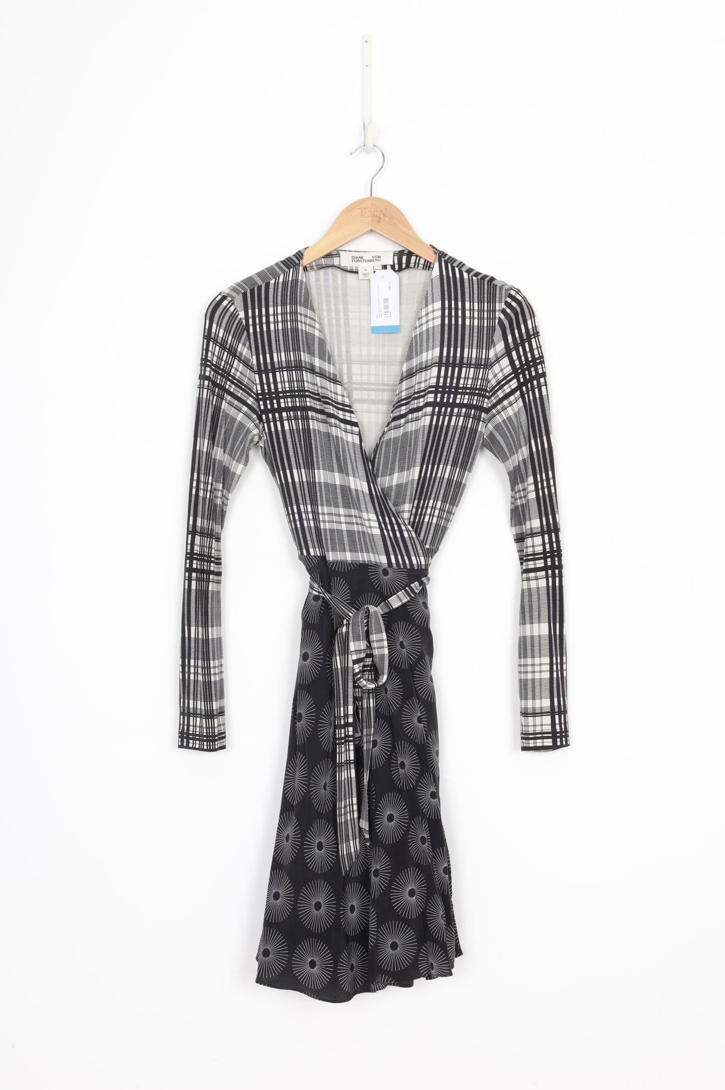 Diane von Furstenberg Womens White Dress Size 4