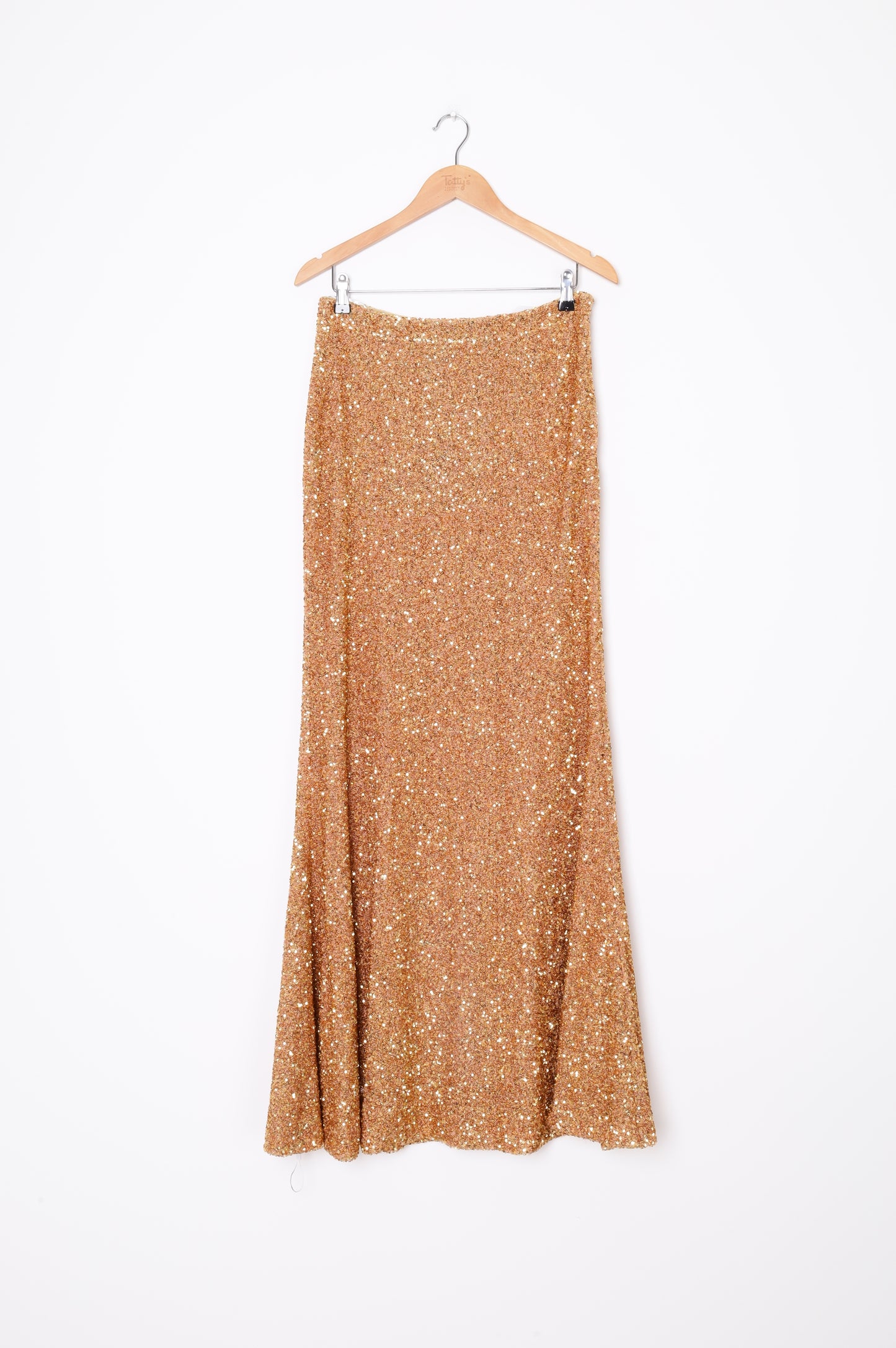 Self Portrait Womens Metallic Maxi Skirt Size 12