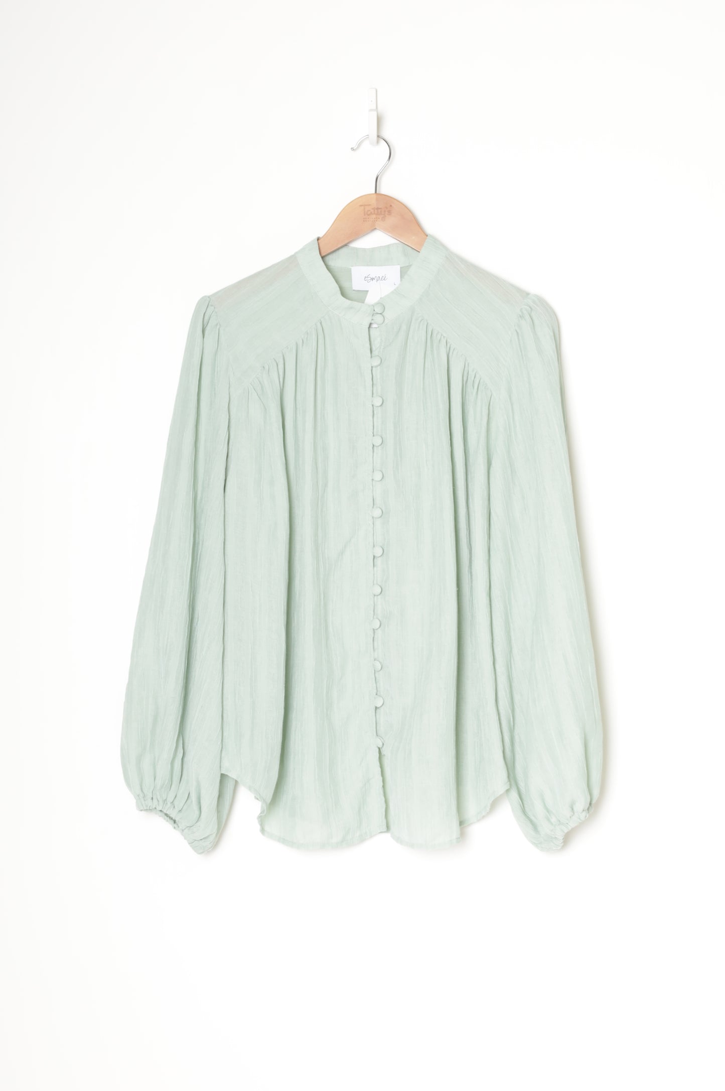 Esmaee Womens Green Blouse Size L