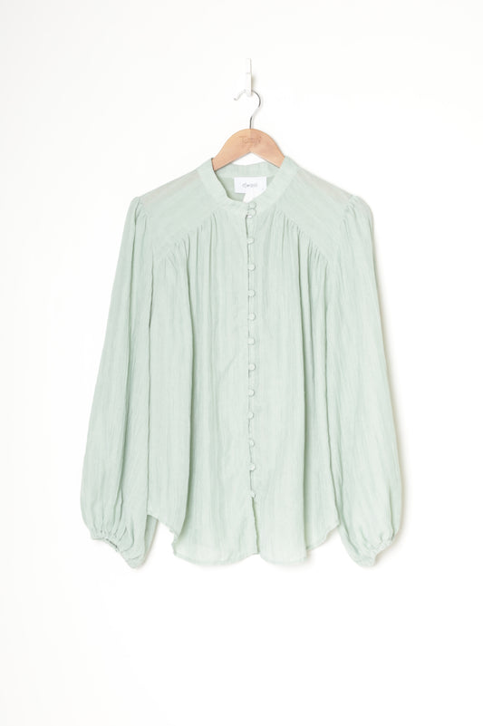 Esmaee Womens Green Blouse Size L