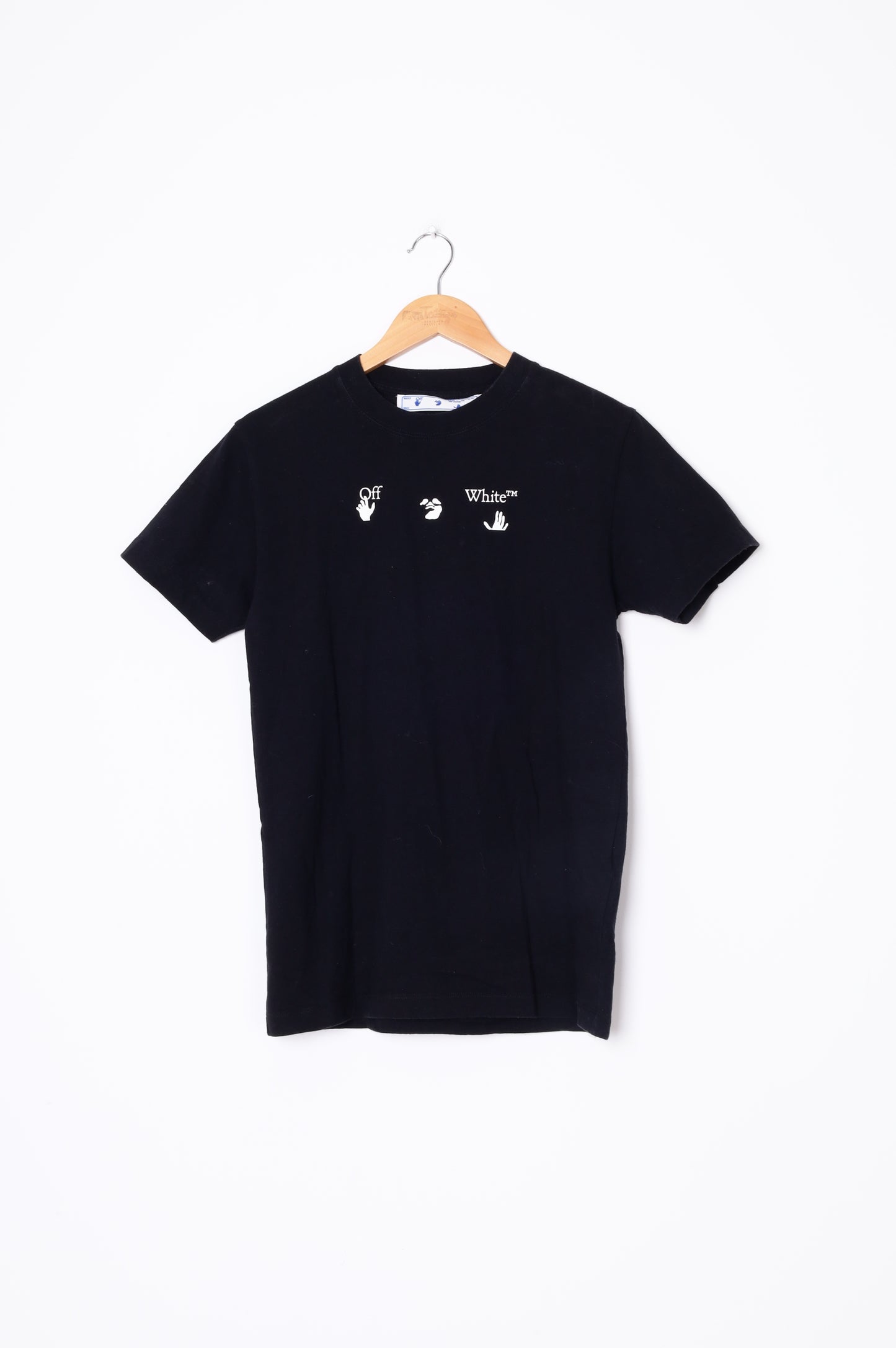 Off White Mens Black T-shirt Size XXS