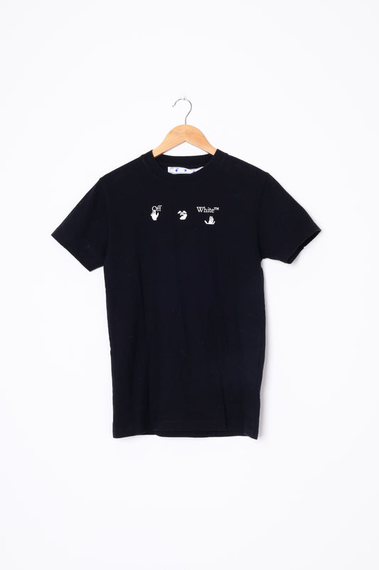 Off White Mens Black T-shirt Size XXS