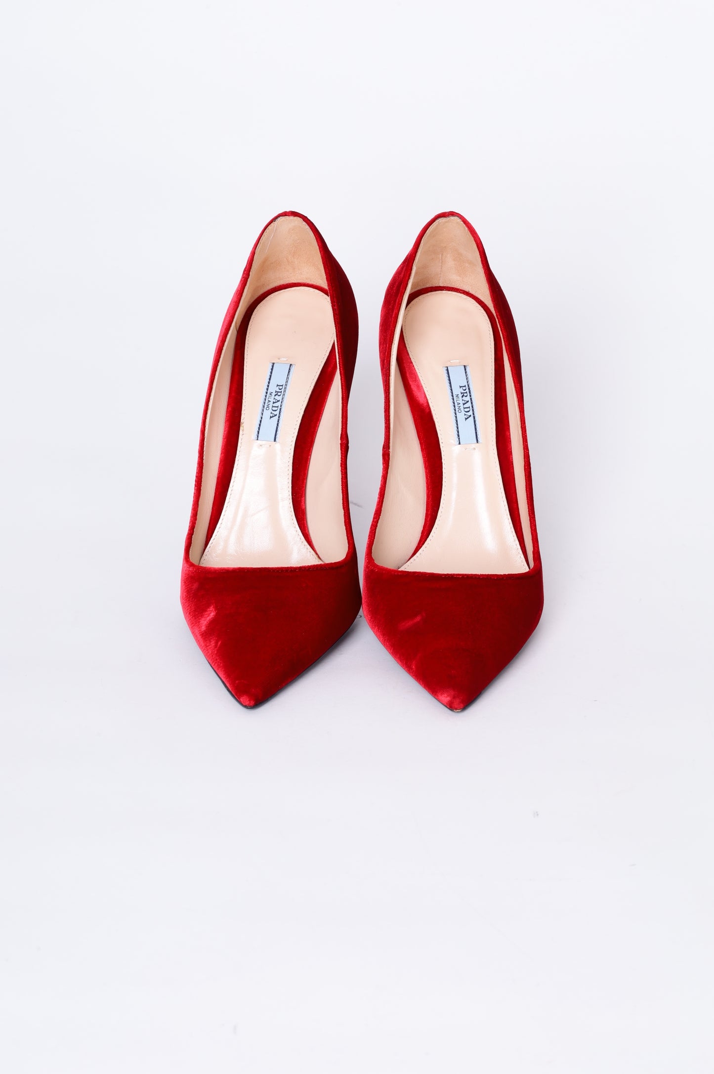 Prada Womens Red Heels Size EU 41