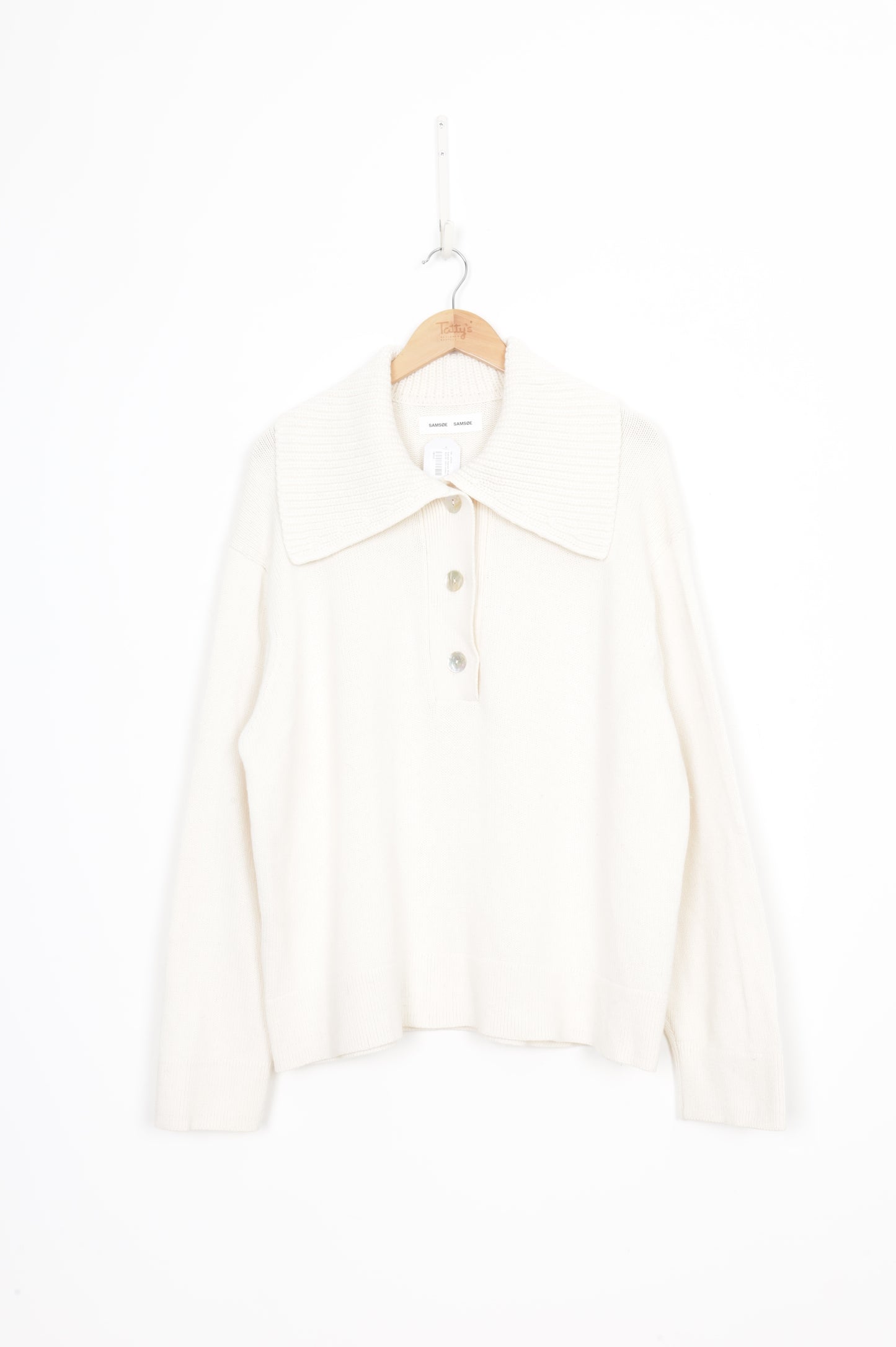 Samsoe Samsoe Womens Cream Jumper Size XL