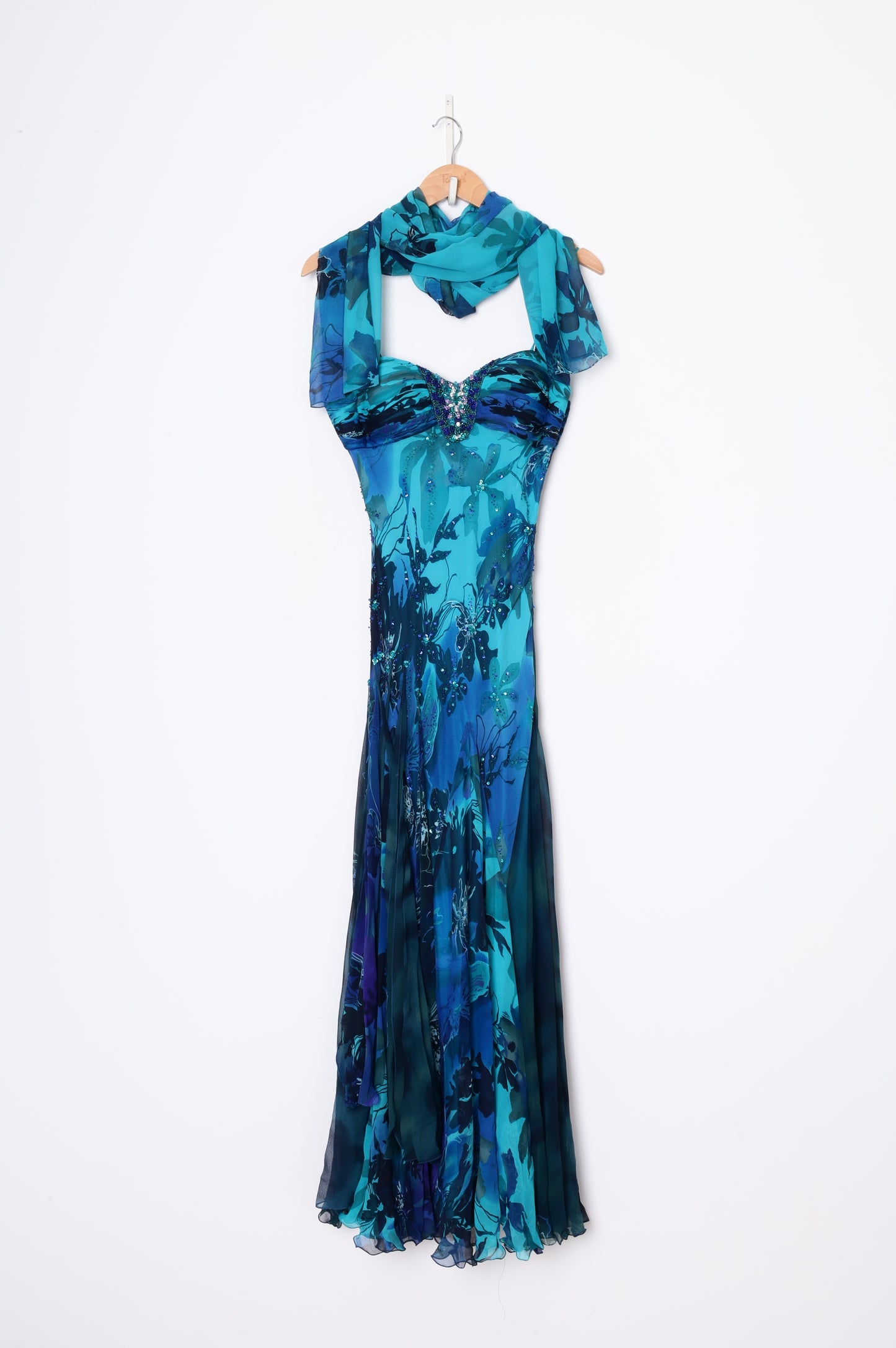 Diane Freis Womens Blue Dress Size 12