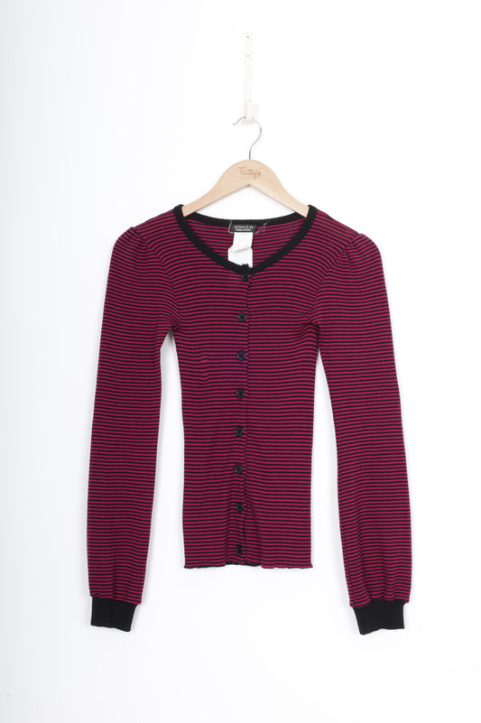 Sonia Rykiel Womens Purple Cardigan Size 1