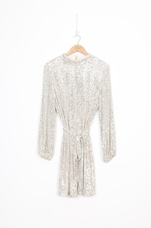 Sosandar Womens Metallic Dress Size 14
