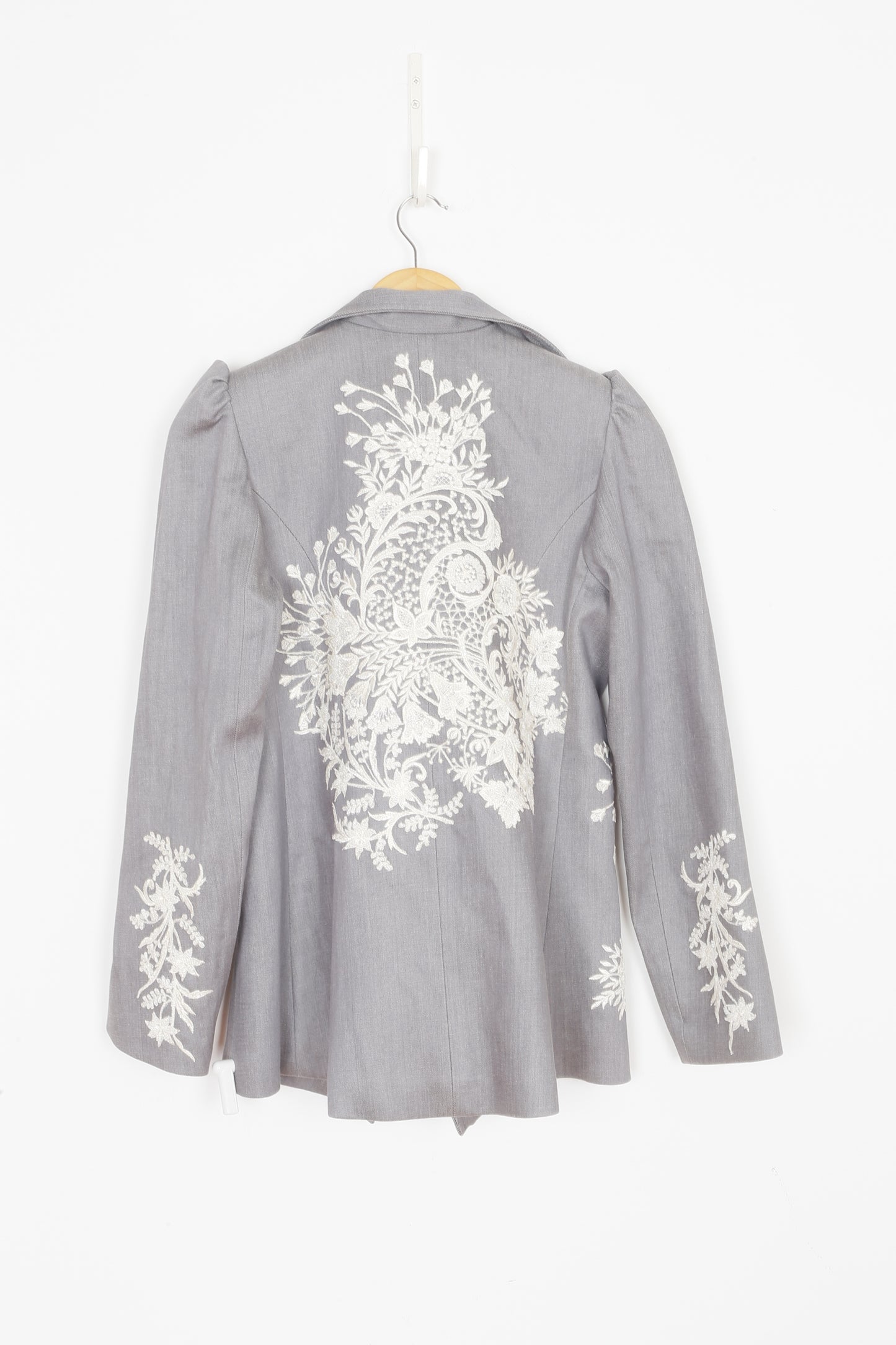 Nadya Shah Womens Grey Jacket Size 12