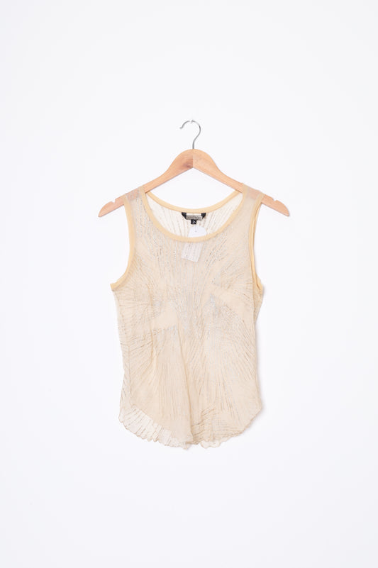 Rozae Nichols - Vintage Womens Beige Top Size S