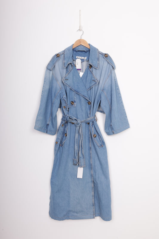 Acne Studios Womens Blue Coat Size 36