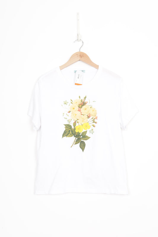 Kate Sylvester Womens White T-shirt Size 14