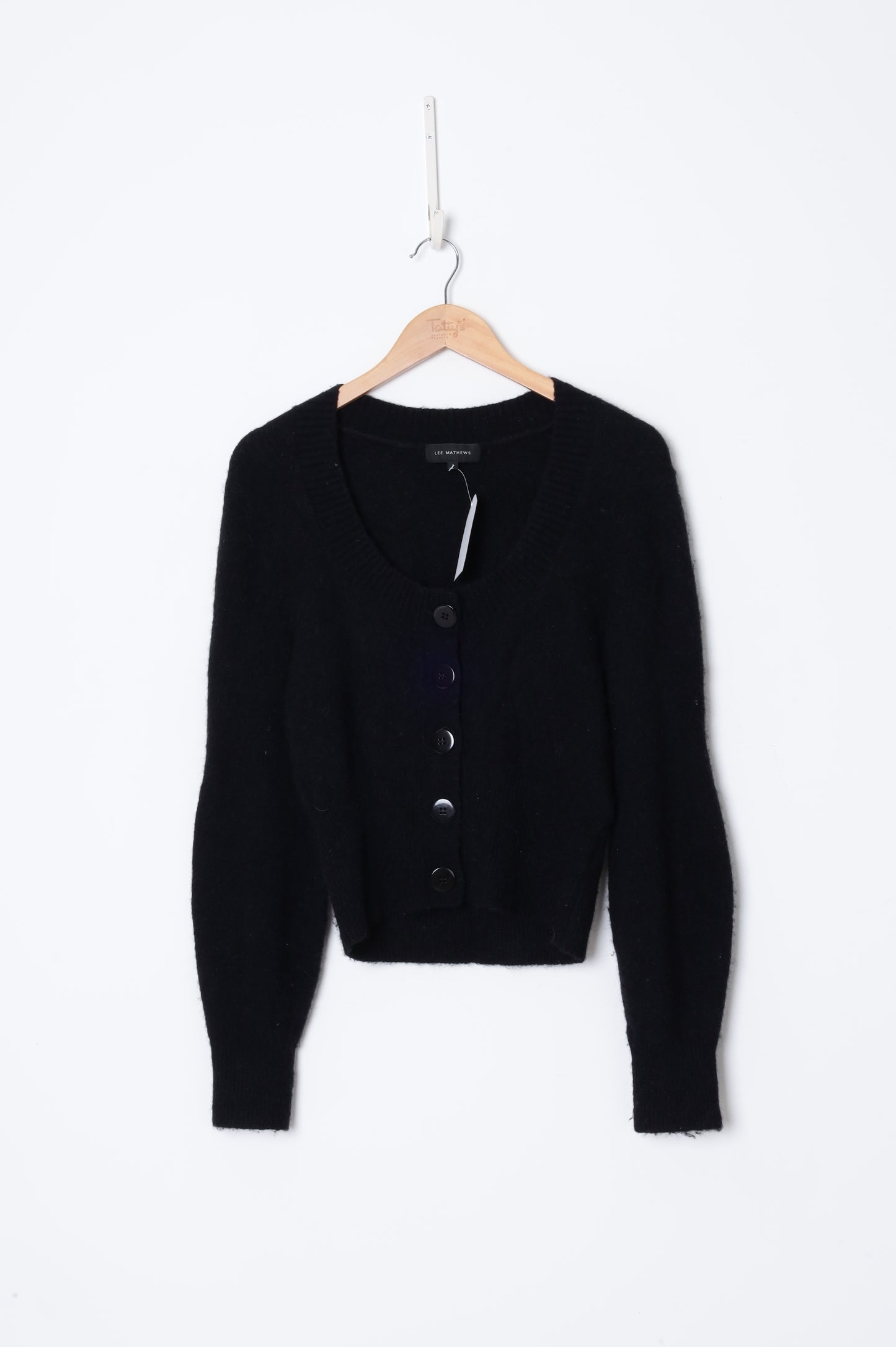 Lee Mathews Womens Black Cardigan Size S