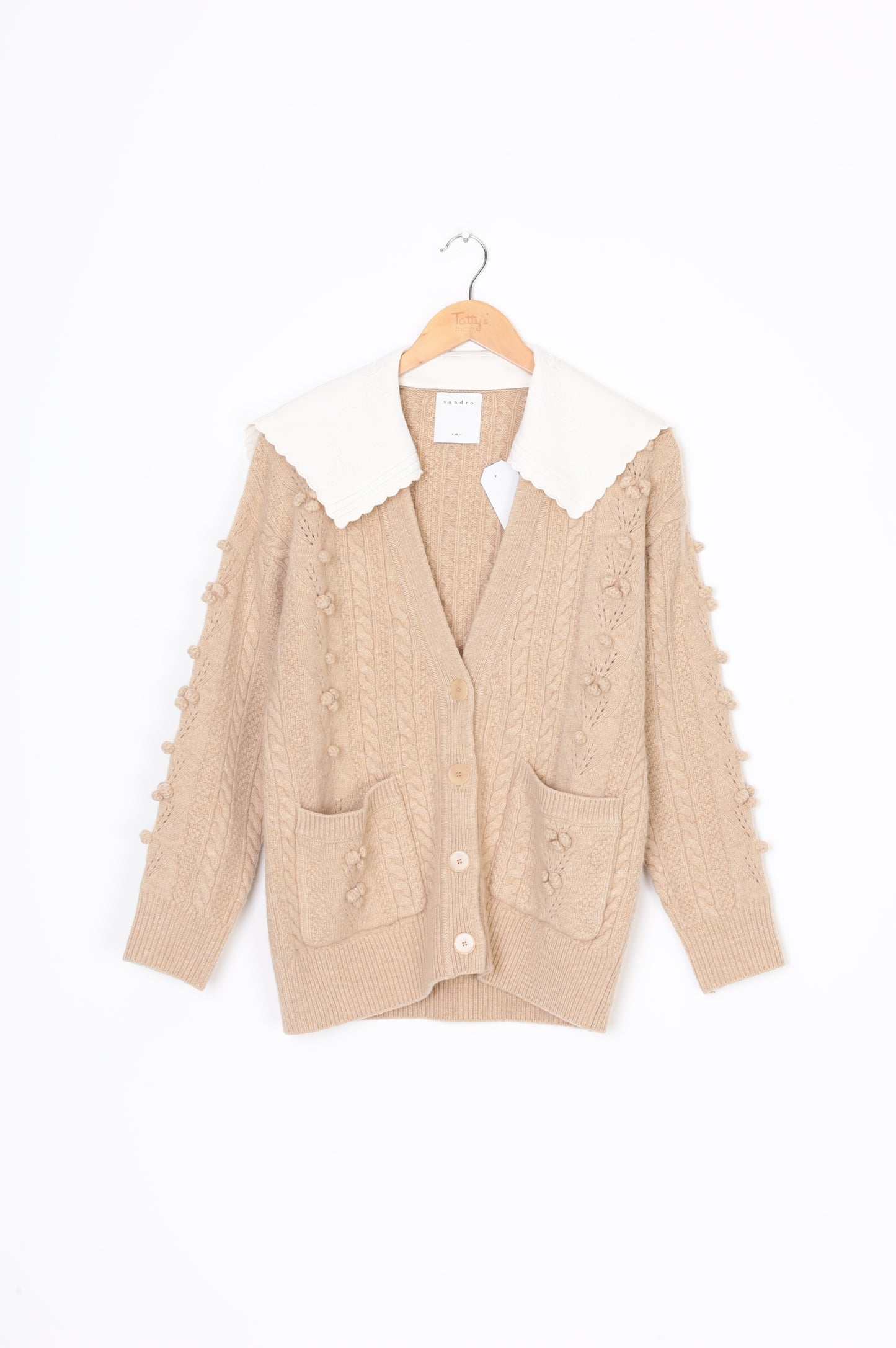 Sandro Womens Beige Cardigan Size 0