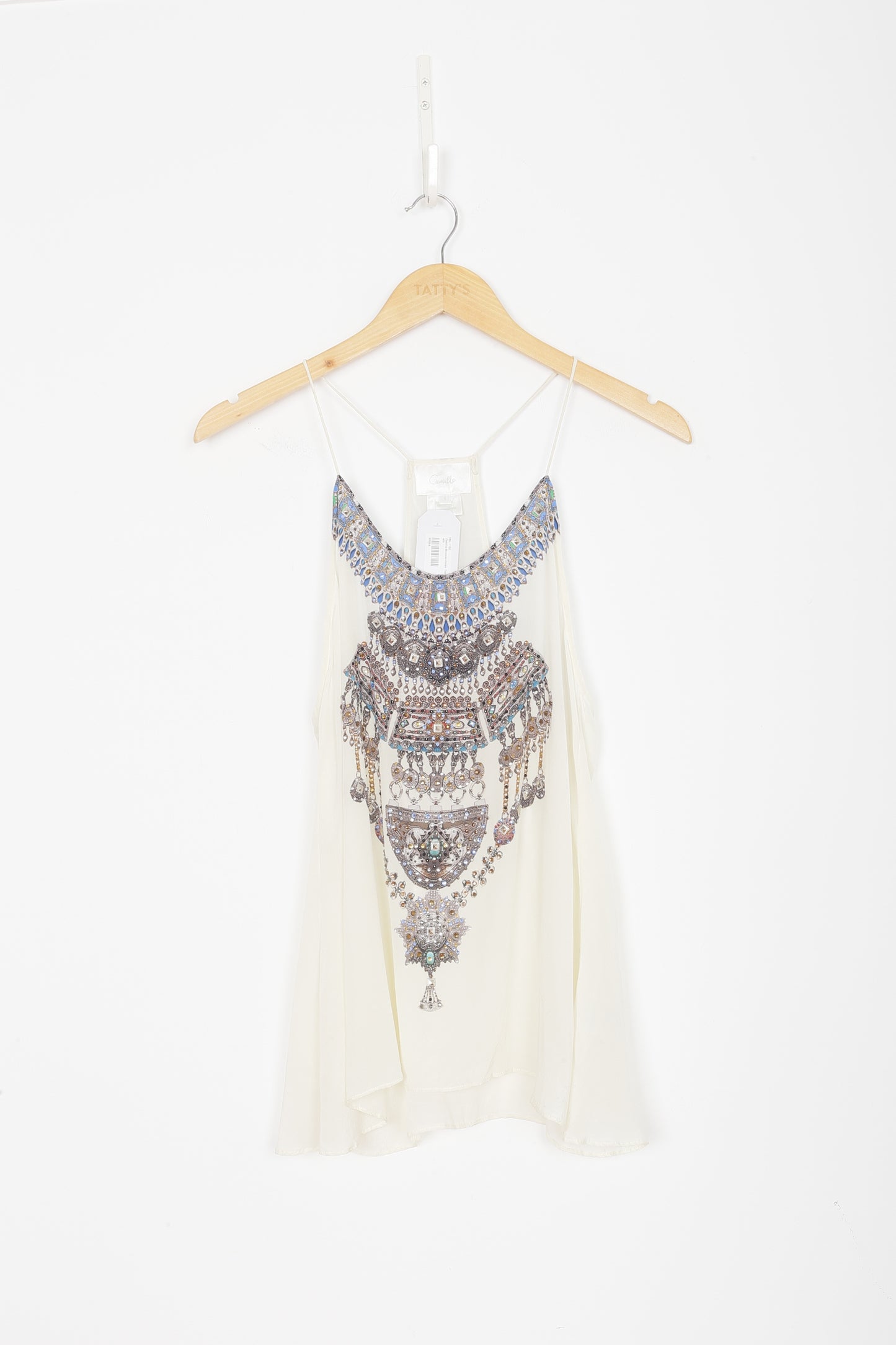 Camilla Womens Cream Top Size S