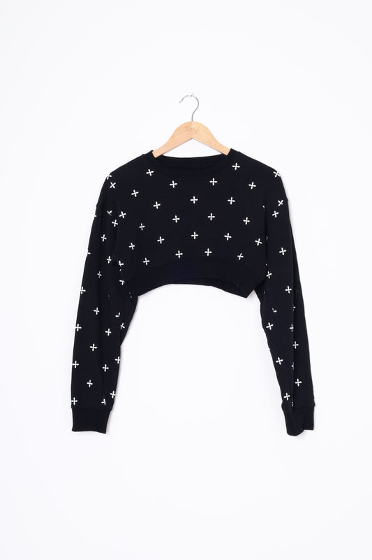 SMFK Womens Black Sweatshirt Size S