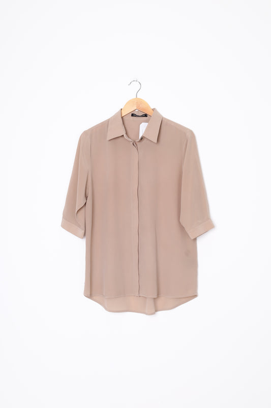 Kneufermann Womens Beige Shirt Size M