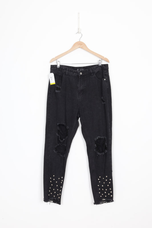 Missguided Womens Black Jeans Size 16