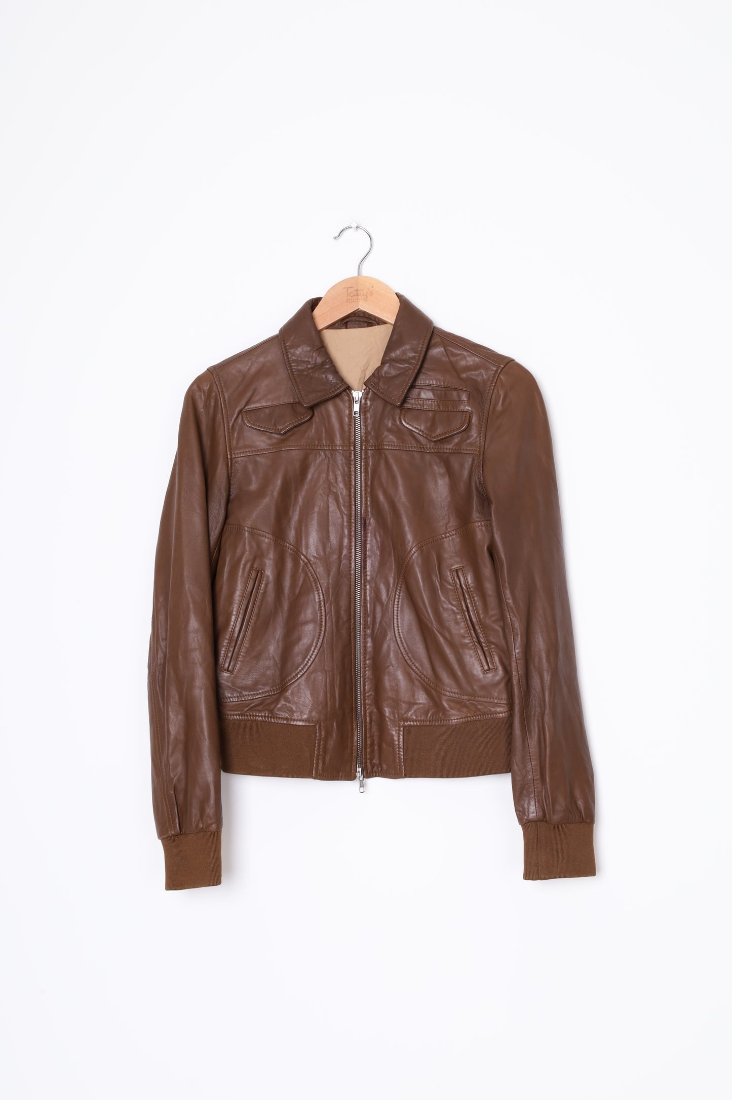 Mauro Grifoni Womens Brown Jacket Size XS
