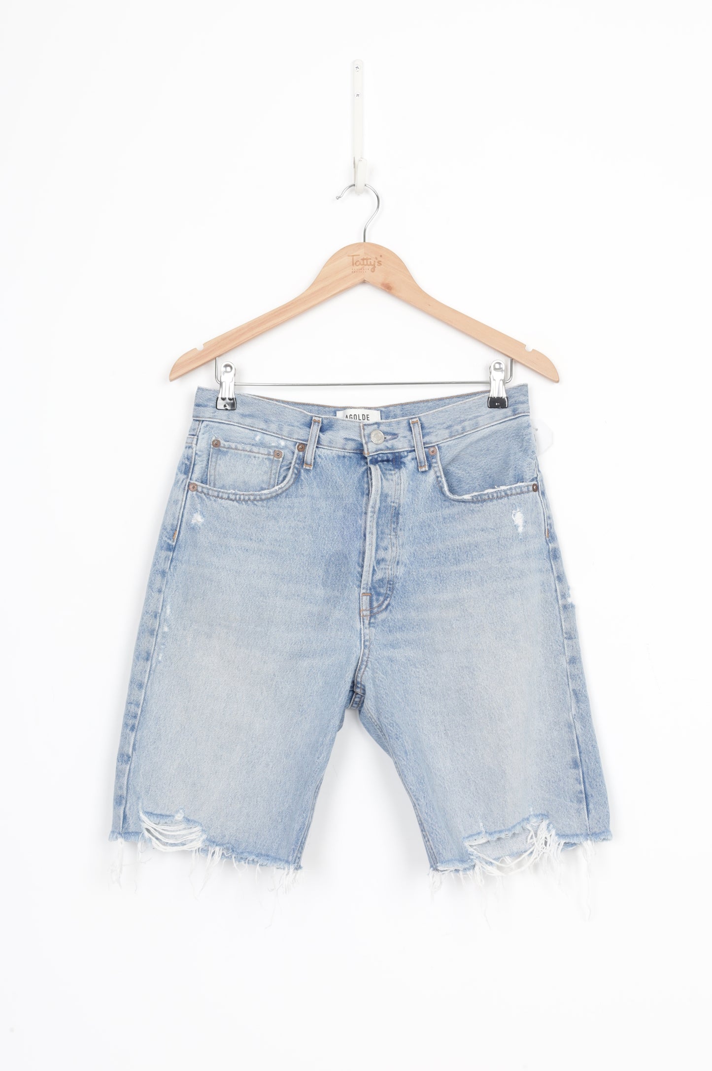 AGOLDE Womens Blue Shorts Size W 27