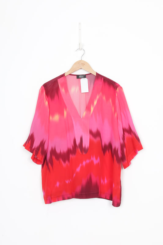 Mela Purdie Womens Pink Top Size 16