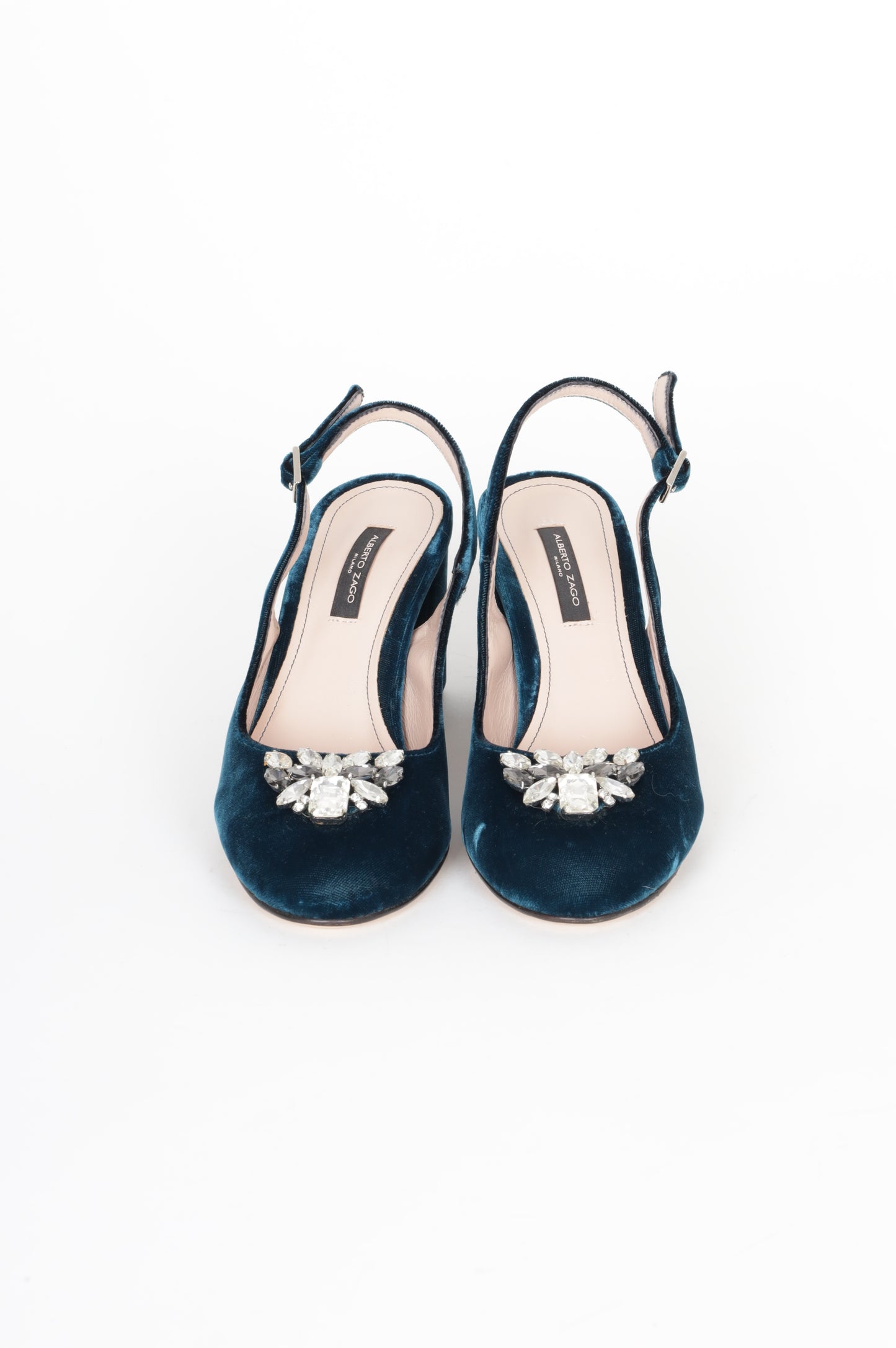 Alberto Zago Womens Blue Heels Size EU 38.5